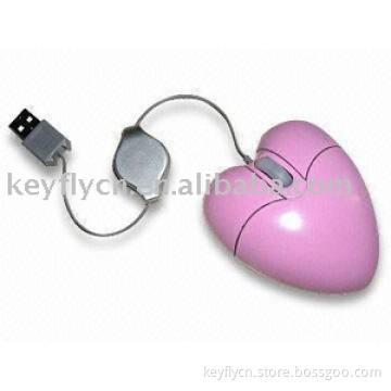 Hear shape optical mouse YX-M340